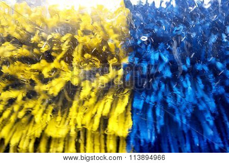 Automatic carwash brash