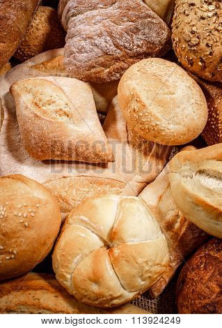 Breads and baked goods close-up