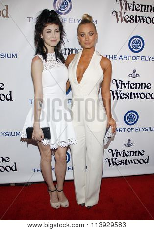 Briana Cuco and Kaley Cuoco at the Art Of Elysium's 9th Annual Heaven Gala held at the 3LABS in Culver City, USA on January 9, 2016.