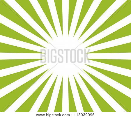Green White Sunburst