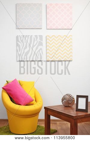 New interior in a room