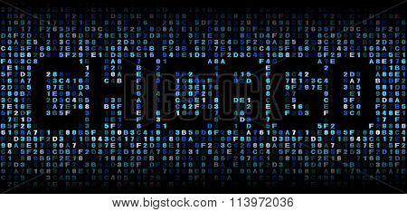 Chicago text on hex code illustration