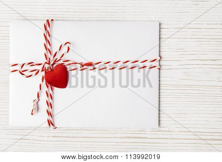 Valentines Day Envelope Mail Heart Tied Rope Valentine s Letter with Love