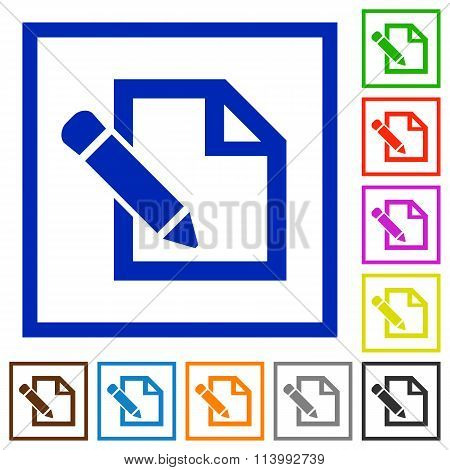 Edit Framed Flat Icons