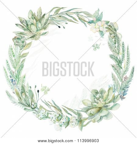 Wedding invitation wreath.
