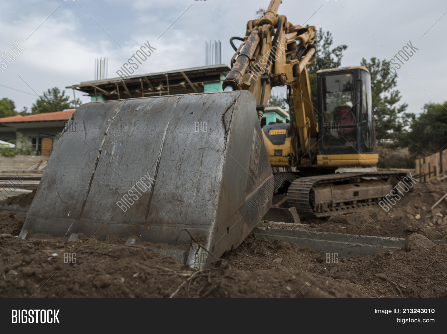 Excavator Parked Site Image & Photo (Free Trial) Bigstock