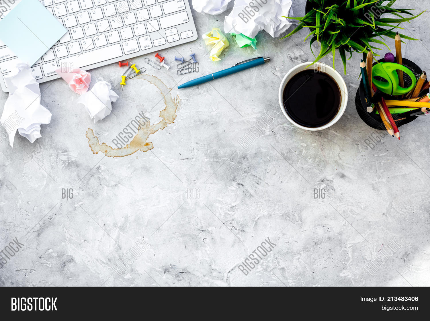 Clutter Office. Desk Image & Photo (Free Trial) Bigstock