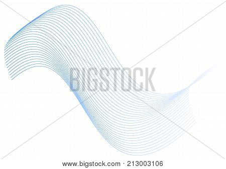 Abstract blue strips on white background. Stock vector graphic for your design