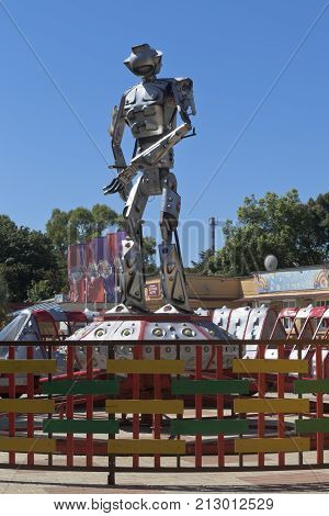 Adler, Sochi, Krasnodar region, Russia - July 13, 2016: Attraction in Adler recreation park, Sochi