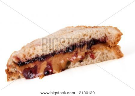Sanduíche de geléia e manteiga de amendoim