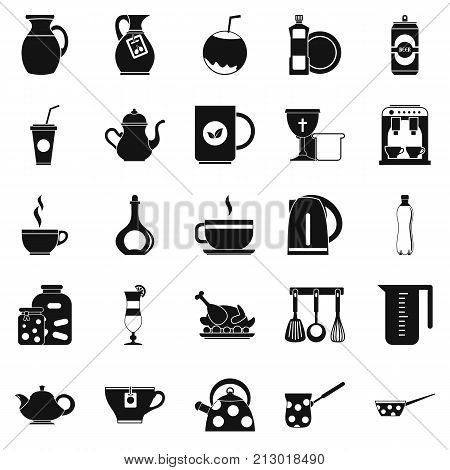 Delftware icons set. Simple set of 25 delftware vector icons for web isolated on white background