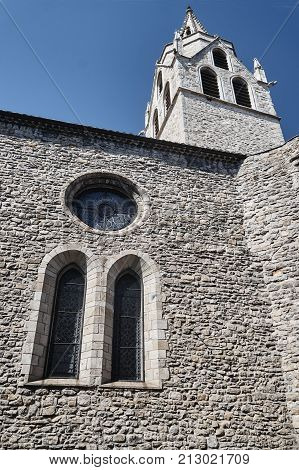 Medieval Church of Our Lady in Largentiere in France