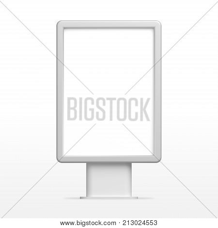 Empty white 3D illustration light box, citylight or display mockup for design presentation.