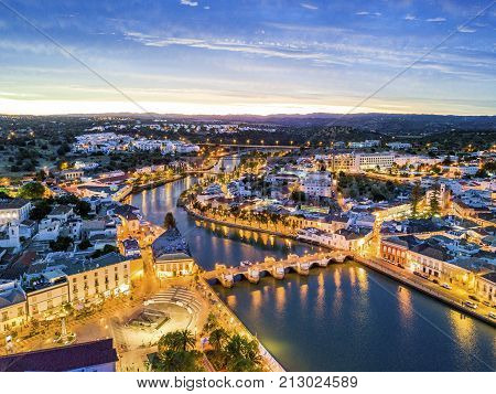 Beautiful Tavira By Gilao River, Algarve, Portugal