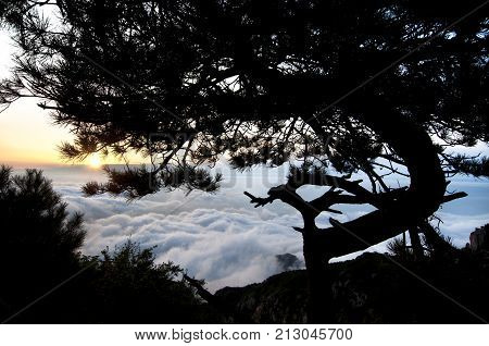 Sunrise on the summit of Taishan, Shandong Province, China
