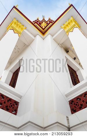 Metallic Castle in Wat Ratcha Nadda temple at Bangkok Thailand