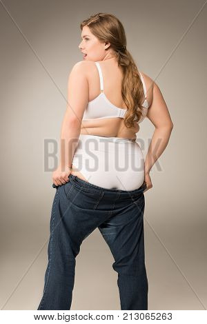 Overweight Girl Waering Jeans