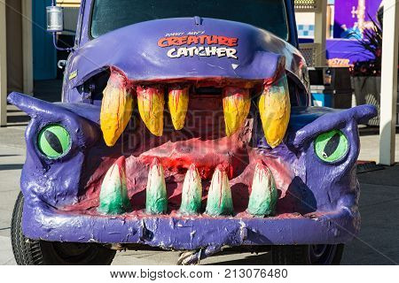 ALLENTOWN, PA - OCTOBER 22: View of Halloween Decorations at Dorney Park in Allentown, Pennsylvania