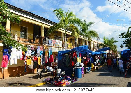 FALMOUTH, JAMAICA - DEC 29, 2014: Falmouth Harbour Lane is located at historic downtown in Falmouth, Jamaica.