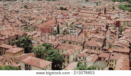 View From The Castle Brescia Citadela On Old Town