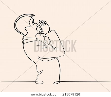 Man Screaming At The Sky