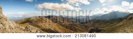 Panoramic View Of Olmi Cappella Valley With In Corsica