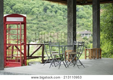 Chair Chairs beautiful outdoor background at mountains