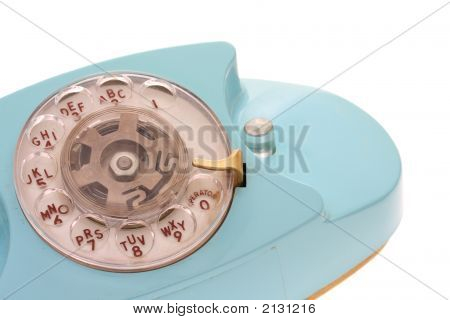Vintage blå telefon