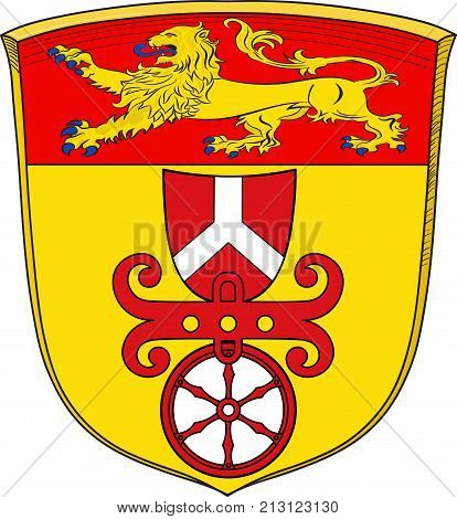Coat of arms of Goettingen is a district in Lower Saxony Germany. Vector illustration