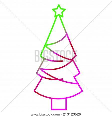 Pine tree icon of Merry christmas and season theme Isolated design Vector illustration