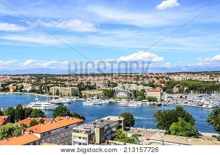 ZADAR, CROATIA - 15 JULY, 2017: City of Zadar, Croatia Picture taken from a height
