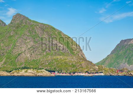 Coast on the Lofoten islands in Norway.