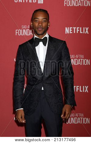 LOS ANGELES - NOV 9:  Algee Smith at the SAG-AFTRA Foundation's Patron of the Artists Awards 2017 at Wallis Annenberg Center for the Performing Arts on November 9, 2017 in Beverly Hills, CA