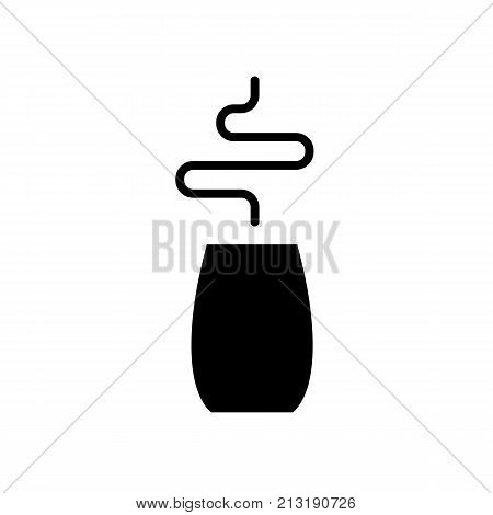 Coffee Cup Icon Iisolated on White Background. Hot drink with steam illustration