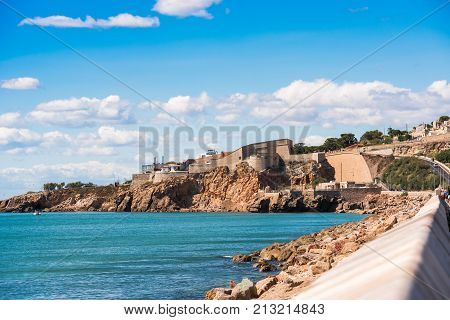 View Of The Theater De La Mer, Sete, France. Copy Space For Text.