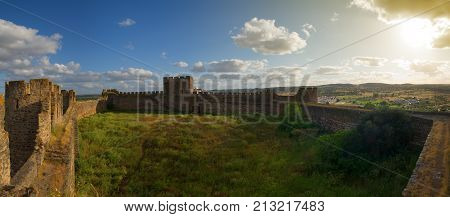 Terena Castle Empty Interior Walls At Sunset