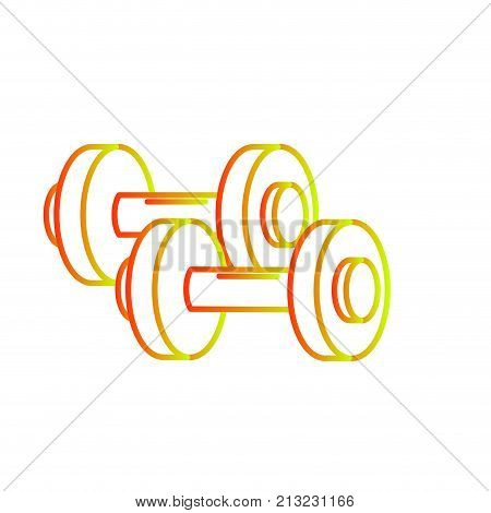 Metal weight of heavy object and equipment theme Isolated design Vector illustration