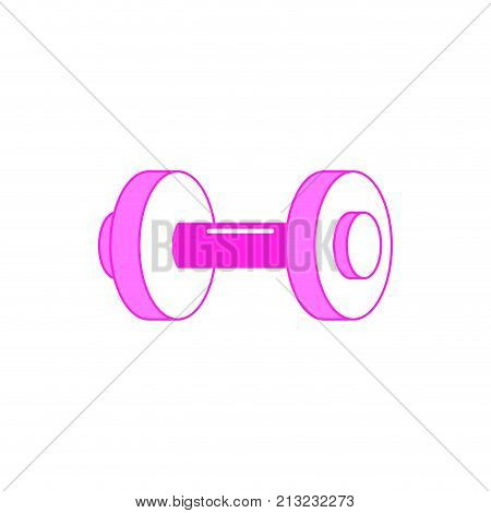 Metal weight of heavy object and equipment theme Isolated design Vector illustration