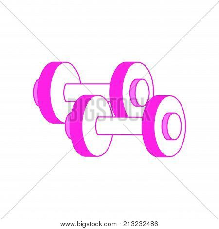 Metal weight of heavy object and equipment theme Isolated design Vector illustration