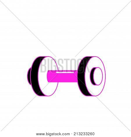 Metal weight of heavy object and equipment theme Isolated design Vector illustration