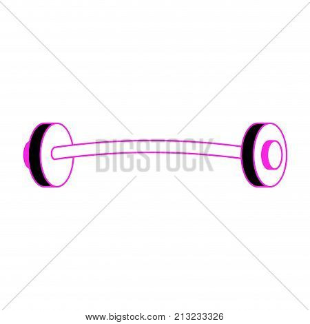 Metal weight of heavy object and equipment theme Isolated design Vector illustration