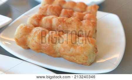 Vietnamese sausage , pork sausage dish on the table