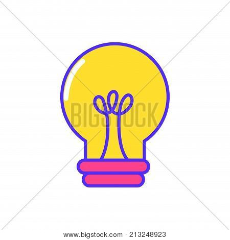 Light bulb of enery power and technology theme Isolated design Vector illustration