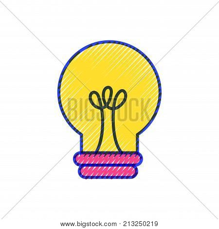 Light bulb of enery power and technology theme Isolated design Vector illustration