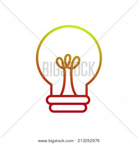 Light bulb of enery power and technology theme Isolated design Vector illustration