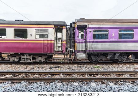 Mrt Subway Train Runs In Bangkok