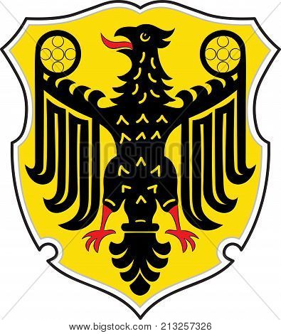Coat of arms of Goslar is a historic town in Lower Saxony Germany. Vector illustration