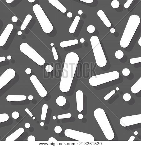 Seamless Exclamation Mark Symbol Shadow Dark Pattern