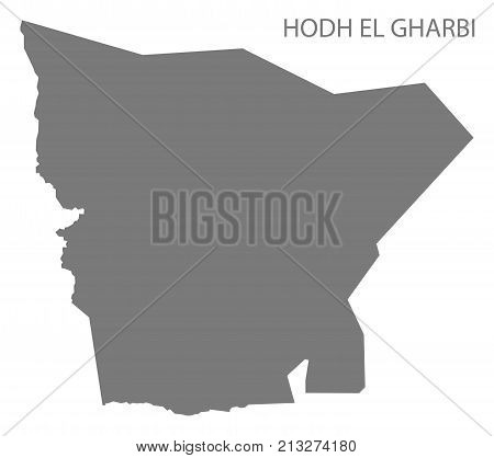 Hodh El Gharbi Map Of Mauritania Grey Illustration Silhouette Shape