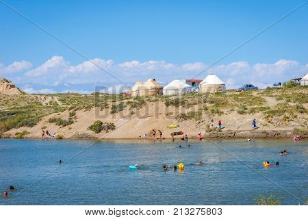 Kyzyl Too Salt Lake, Kyrgyzstan